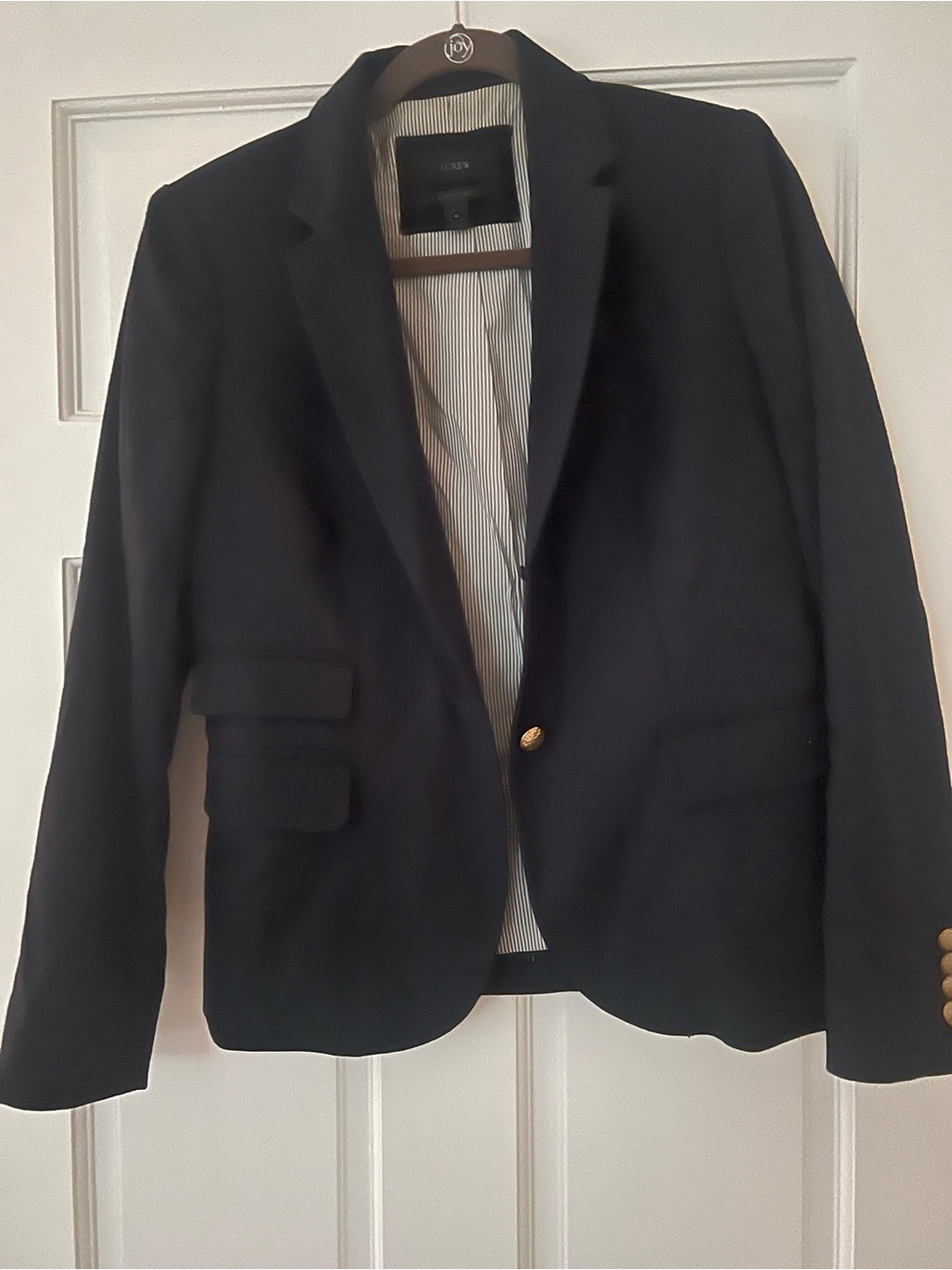 J. Crew Navy Blazer with Gold Buttons